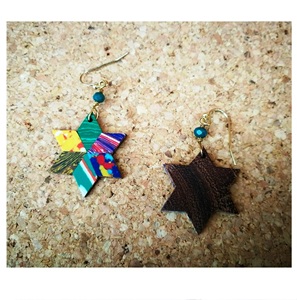 Star shape <b>earrings</b> Custom Colored Wood Beads Shaped and Sized Fast Delivery From India - Product Image 3