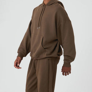 Plain Hoodies Hombres 100% Algodón Pullover Street Wear Oversized Vintage Hoodie - Product Image 4