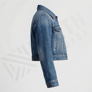 Custom 2026 Women Denim Jacket Casual Outwear Fall Button <b>Coat</b> Oversize Plain Dyed Cotton Fashion Streetwear - Product Image 3