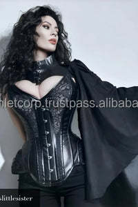 Khốc liệt sang trọng da bò da Corset Phụ nữ mùa Đông cổ điển đậm công chúa phong cách thoáng khí Windproof Heavyweight eo Shaper - Product Image 2