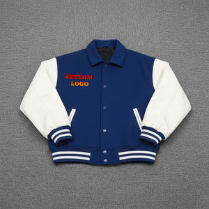 Vente chaude 100% laine longue Varsity Baseball veste d'hiver pour hommes avec Patchwork brodé personnalisé imperméable et coupe-vent - Product Image 1