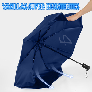 <b>Automatic</b> Three-Folding <b>Umbrella</b> with UV Protection Minimalist Design Style 190T Nylon Material for Travel - Product Image 2