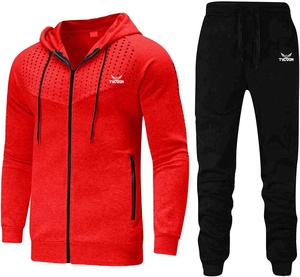 Survêtement à manches longues pour homme, bleu et noir, bon marché, jogging, survêtement de course, sweat-shirt à capuche, pantalon de survêtement, coupe slim - Product Image 4