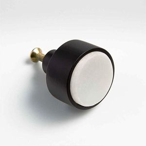 Perillas de mármol redondas de color plateado y blanco Perillas de mármol más vendidas con tamaño de forma de color personalizado Hecho en artículo DE LA India - Product Image 3