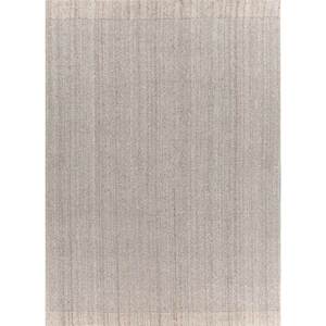 Alfombra de Lana Tejida a Mano Contour Ivory, de Algodón Orgánico y Yute, Diseño Rectangular Tipo Rompecabezas para Sala de Estar, Pasillo y Hogar -Hwl-214 - Product Image 1