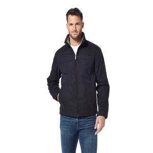 แจ็กเก็ตกันลมกันน้ำสำหรับผู้ใหญ่สีดำคอตั้งมีซิปแขนเสื้อกันลม - Product Image 4