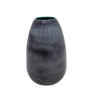 <b>Set</b> of <b>3</b> Iron Flower <b>Vase</b> Medium Size Light Green Wood Texture Plating Luxury Design Flower Pot for Wedding and Home Decoration - Product Image 5