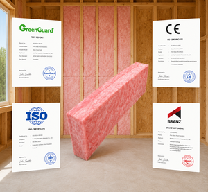 Laine <span class=keywords><strong>de</strong></span> verre rose certifiée USGBC pour l'Amérique, laine <span class=keywords><strong>de</strong></span> verre rose R21, 5,5 pouces, pour l'<span class=keywords><strong>isolation</strong></span> des bâtiments à ossature bois - Product Image 1