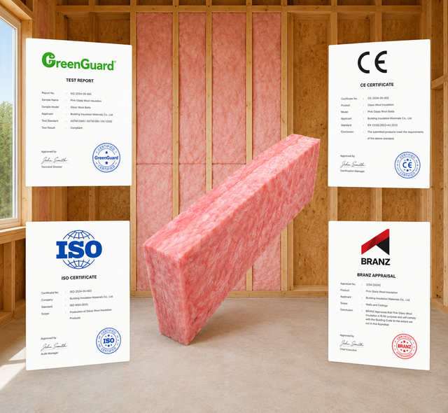 Hotsale America USGBC Certified Pink Fiberglass Wool R21 Pink Glass Wool Batt 5.5" for Wood Frame Building Insulation