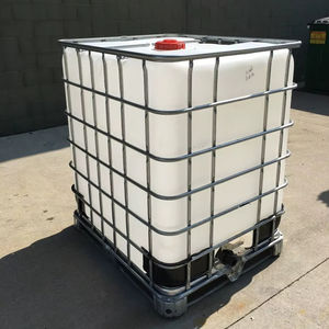 Réservoir IBC blanc de 1000 litres, fût carré en plastique pour le stockage d'eau ou d'essence, avec options noir et bleu, durable, à vendre - Product Image 1