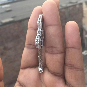 Suministro Directo de Fábrica, Colgantes Hip Hop con Moissanita VVS de Corte Brillante, Unisex, Chapados en Plata Antigua, Joyería Fina con Incrustaciones de Diamantes - Product Image 4