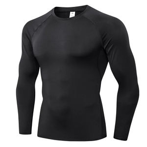 Chemise d'entraînement de Compression hommes à manches longues séchage rapide Gym couche de Base coupe serrée haut d'entraînement athlétique Fitness sport course - Product Image 3