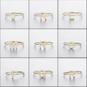 Anillo con nombre de A a Z chapado en oro de 18 quilates, una pieza de joyería de lujo personalizada diseñada para la elegancia diaria, encanto Premium, estilo atemporal - Product Image 4