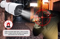 Cámara IP Anjielo 2MP WIFI HaLow, Protección de Seguridad Inteligente para el Hogar, Visión Nocturna de Larga Distancia de 1000m, Sistema de Intercomunicación, Blanco, Bajo Consumo