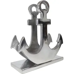 Porte-serviettes en fer brodé moderne avec base en bois, écologique, fait main, logo personnalisé, accessoires de décoration de mariage, Zahid Exports - Product Image 1