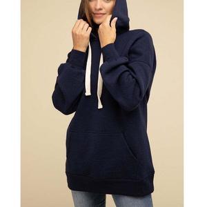 Women's Casual Solid Color Hoodie and Sweatpants Set Loose - Fit Lounge wear for Daily Wear Supplier From BD - Product Image 6