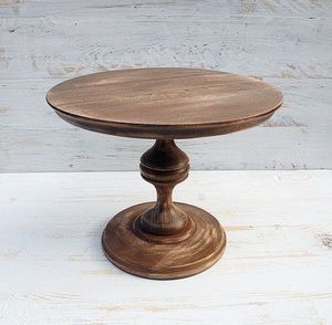 Farmhouse-Style Decorative Wood <b>Cake</b> <b>Stand</b> with <b>White</b> Finish for Bakery and Wedding Decor - Product Image 6