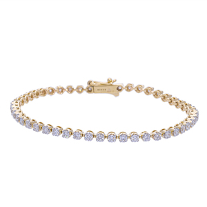 Elegant 14K Gold Lab Grown CVD Diamond Tennis Bracelet for Women Classic Round Cut Diamond Setting <b>Fine</b> Jewelry Gift - Product Image 4