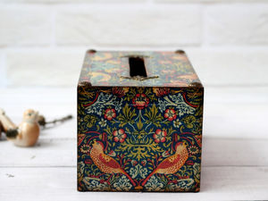 Portapañuelos de Madera Cuadrado Tradebyd, Esmaltado, Impreso, Ecológico, Premium, Hecho a Mano, para Decoración de Mesa - Product Image 6