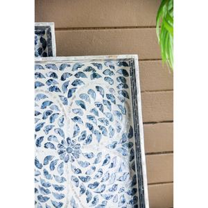 Bandeja DE SERVICIO DE MDF y nácar hecha a mano de alta calidad para hoteles y bares para servir el desayuno - Product Image 6