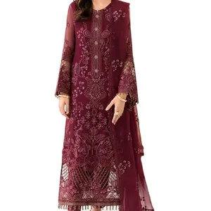 modische 2024 kleidung  pakistanische und indische markenkleider. elegante partykleidungsmöglichkeiten mit kunstvoller stickerei