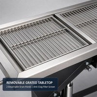 Table d'opération vétérinaire hydraulique ultra-compacte en acier inoxydable professionnel avec pédale pour clinique vétérinaire et chirurgie