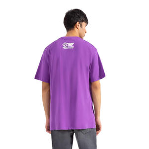 T-shirts graphiques à col rond pour hommes sérigraphiés personnalisés 240 GSM 100% coton à manches courtes et épaules tombantes Streetwear Style tissé - Product Image 2