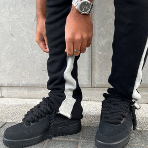 Custom Logo <b>Men's</b> Vintage Fleece Flare Jogger Sweatpants 3D for Drawstring Closure <b>Winter</b> Outdoor High Street Hip Hop Flare Pant - Product Image 5