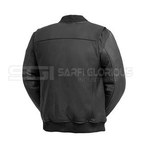 Vêtements pour hommes vente chaude veste en cuir nouvelle mode veste en cuir pour hommes vestes en cuir coupe-vent - Product Image 4