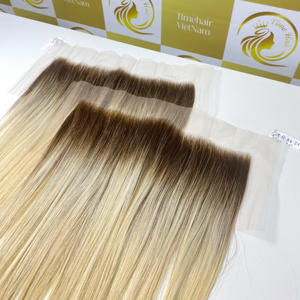 Rubio 13*4 Bonestraight HD encaje Frontal 16-22 pulgadas extensiones de cabello humano crudo venta de otoño mejor calidad para hacer pelucas - Product Image 5