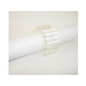 Transparent bonne qualité acrylique rond de serviette concepteur créatif à la main rond de serviette classique décoratif fantaisie métal rond de serviette - Product Image 1