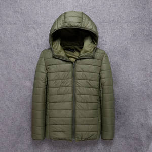 Abrigo de invierno acolchado de talla grande para hombre, sólido, ligero, empacable, con capucha, cálido, aislado, soporte de lona, calle alta, exterior - Product Image 3