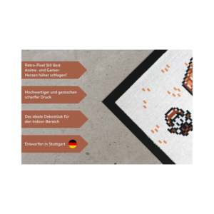 Tapis de porte moderne en tissu avec motif pixel art Pokémon, design 'Home Sweet Home' pour usage domestique - Product Image 2