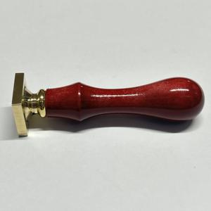 Rose 22mm Square Brass <b>Wax</b> Seal <b>Stamp</b> with Maple Wood Handle Multi Purpose Brass Sealing <b>Wax</b> Stamper - Product Image 5