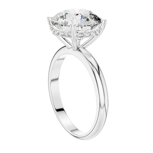 Bague solitaire en diamant de laboratoire 3,89 CT pour femmes, clarté VVS-VS EF, or 18 carats, 14 carats, 10 carats et argent 925, rose, jaune, blanc - Product Image 6