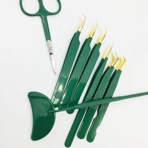 Pinzas de Precisión Antiestáticas Profesionales de Alta Calidad para Extensión de Pestañas, Punta Dorada, Acero Inoxidable, Empaque con Logotipo Personalizado - Product Image 2