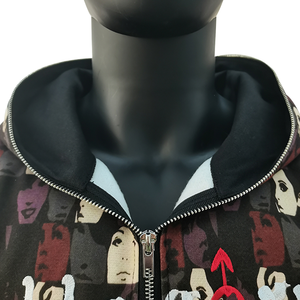 Sudaderas con capucha de algodón 100% lavadas con ácido de gran tamaño para hombre, sudaderas pesadas Vintage de cuello redondo de invierno con logotipo personalizado - Product Image 3