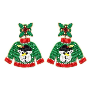 Pendiente colgante de bola de nieve bordado de Mardi Gras con cuentas artesanales únicas Cute Premium Trendy Fancy & Choice Top - Product Image 5