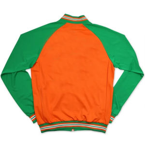 Conjunto Atlético unisex naranja y verde con cremallera completa, chándal pesado, chaqueta y pantalones con capucha de invierno, conjunto Jogger unisex - Product Image 2