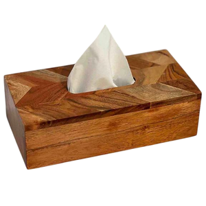 Boîte de rangement de serviettes en bois de conception classique porte-serviettes décoratif parfait pour la maison ou le bureau boîte de mouchoirs de serviette de décor à la maison - Product Image 5