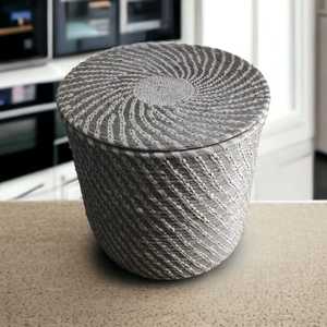 Vente chaude Naturel Sabai Herbe Tissé À La Main En Osier Roundt Rotin Panier De Rangement Portable Divers Panier Pour La Maison Articles Ménagers - Product Image 3