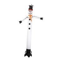 Ensemble complet de danseurs gonflables de Noël de 8 pieds, Père Noël et Bonhomme de neige gonflables avec souffleur de 8 pouces 1/3 HP 800 CFM, Décoration de vacances