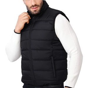 Chaleco acolchado para hombre, ropa informal de primera calidad, Top sin mangas de punto con estampado de logotipo personalizado, chaqueta acolchada de tendencia - Product Image 4