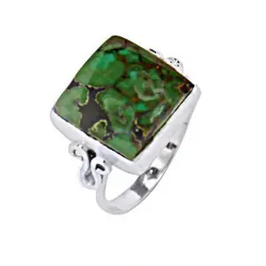 Bague en argent 925 avec turquoise pour femmes, bijoux en pierres précieuses, catégorie de produits montres en quartz - Product Image 2