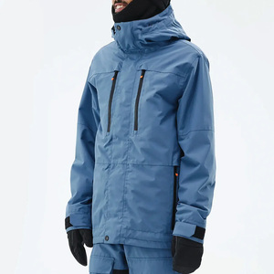 Traje de esquí y snowboard a prueba de viento personalizado para hombres y mujeres Chaqueta de nieve con cierre de cremallera y capucha de dos piezas - Product Image 1
