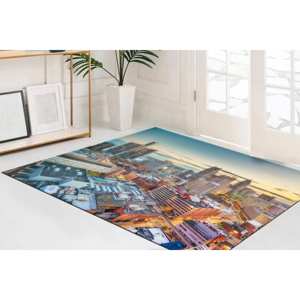 Tapis imprimé paysage de Detroit, Michigan, lavable en machine, décoration intérieure, tapis moelleux à poils longs - Product Image 4