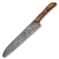 Hete Aanbieding Eco-vriendelijke Japanse Stijl Damascus Staal Keukenmessenset DD-KKS-908 Professionele Rosewood Handgreep Lederen Schede Set