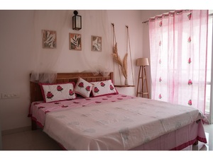 ชุดผ้าคลุมเตียงในห้องนอนผ้าคอตตอนเนื้อนุ่มพิเศษจำนวน40ชิ้นผ้าทอลายทแยงอินเดีย - Product Image 2