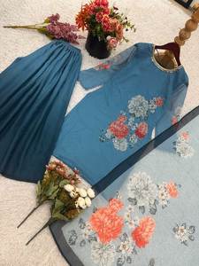 Entièrement Stitch Prêt à Porter Véritable Khatali Travail À La Main Faux Georgette Tissu À La Mode Salwar Costume Avec Dupatta Ensemble À Un Prix Raisonnable - Product Image 5