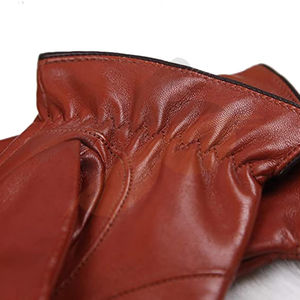 Nouvelle arrivée de gants de mode en cuir ultra doux au toucher Produit respirant à coutures hautes Gants de mode en cuir pour femmes - Product Image 4